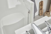 Access Oregon walk in bath with seat and door open