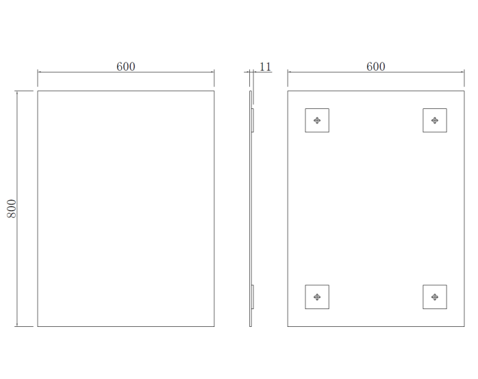 Kartell K-VIT Piazza 600 x 800mm Mirror - Chrome (PI6080)