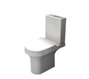 Kartell K-VIT Ozone Round rimless comfort height WC pan in gloss white, POT023OZ