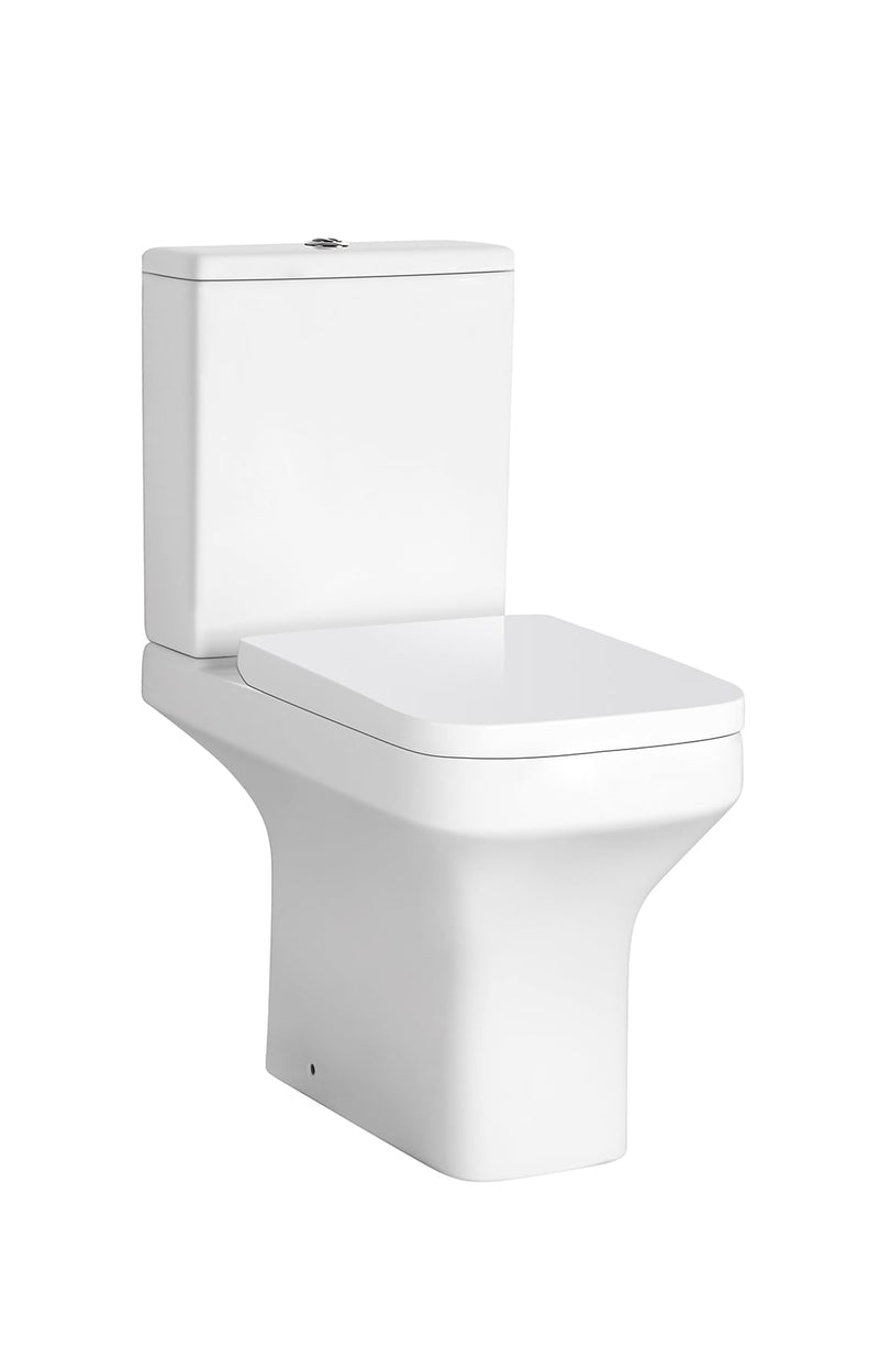 Kartell K-VIT Ozone Square Close Coupled Rimless WC Pan in White (POT026OZ)