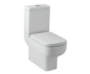 Kartell K-VIT Options 600 rimless close coupled WC pan in gloss white, POT080OPR