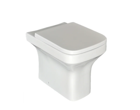 Kartell K-VIT Ozone Square rimless back to wall WC pan in gloss white, POT027OZ