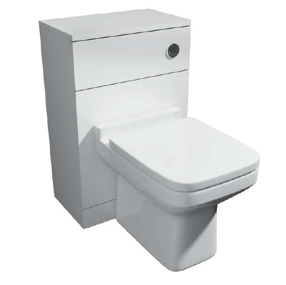 Kartell K-VIT Trim 500mm WC Unit Set-Gloss White (POT473TR-POT472TR-ACC001N0-IMP500WC)