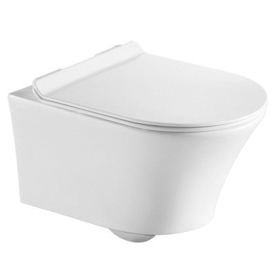 Kartell K-VIT Kameo Rimless Wall Hung WC Pan and Soft Close Seat (POT539KA-SEA102D)