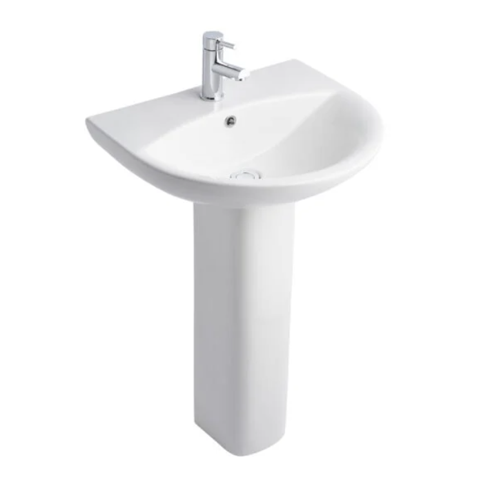 Kartell K-VIT Primo Round 550mm 1 Tap Hole Basin - White (PRI-55BAS-RO)