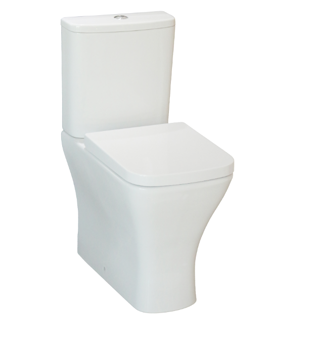 Kartell K-VIT Primo Square Fully Shrouded Comfort Height Rimless WC Pan - White (PRI-CH-SQ)