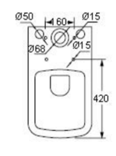 Kartell K-VIT Primo Square Fully Shrouded Comfort Height Rimless WC Pan - White (PRI-CH-SQ)