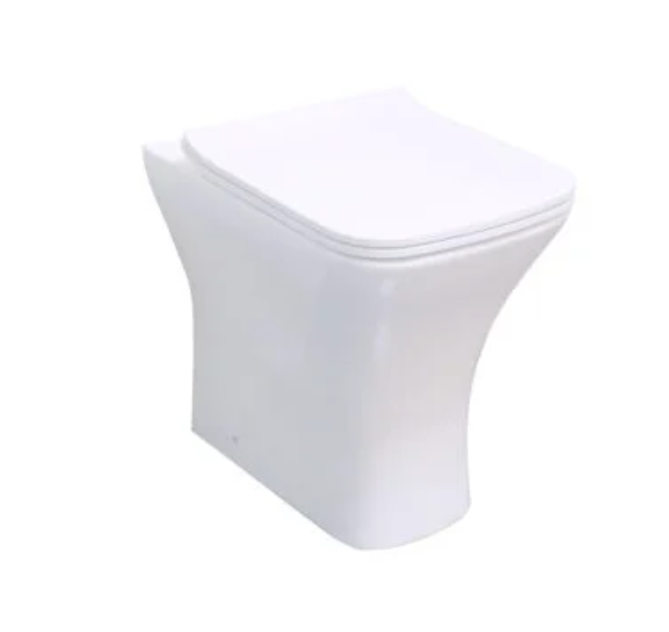 Kartell K-VIT Primo Square Comfort Height Rimless Back To Wall WC Pan - White (PRI-CHBTW-SQ)