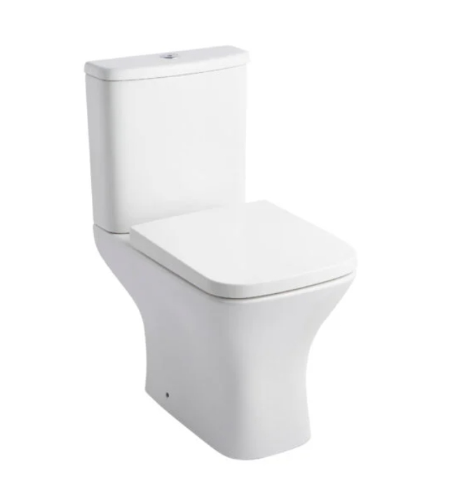 Kartell K-VIT Primo Square Short Projection Open Back Rimless WC Pan - White (PRI-SP-SQ)