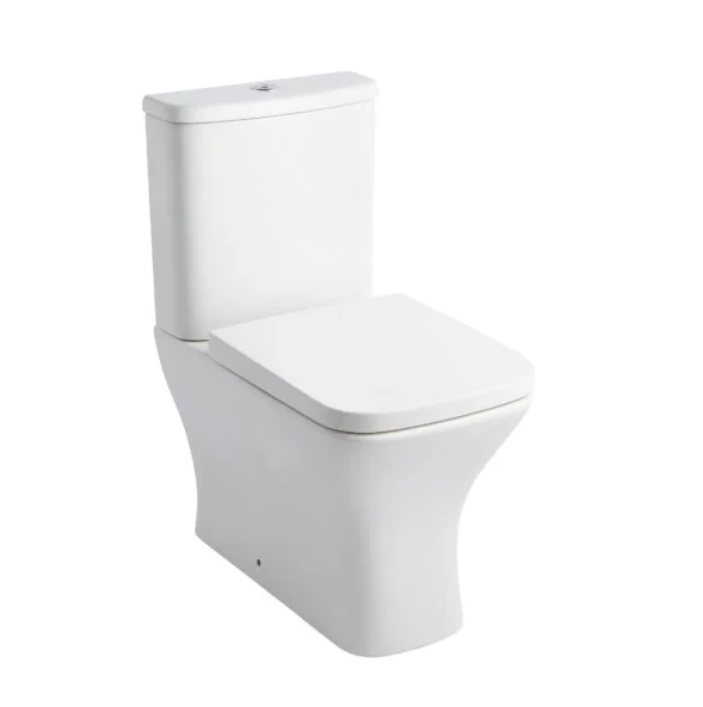 Kartell K-VIT Primo Square Close To Wall Close Coupled Rimless WC Pan - White (PRI-WC-SQ)