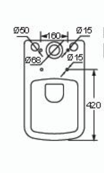 Kartell K-VIT Primo Square Close To Wall Close Coupled Rimless WC Pan - White (PRI-WC-SQ)