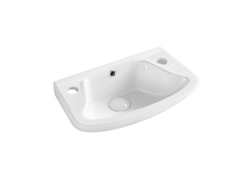 Kartell K-VIT Proton Cloakroom 460mm 2 Tap Hole Basin (PRO460BAS2)