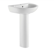 Kartell Proton 540mm 1 tap hole basin and full pedestal - complete bathroom suite pack