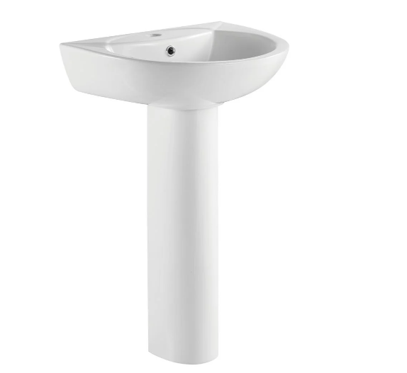 Kartell Proton 540mm 1 tap hole basin and full pedestal - complete bathroom suite pack