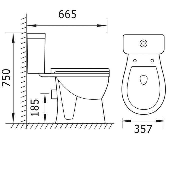 Kartell K-VIT Proton Rimless WC-To-Go (PRO665BIB)