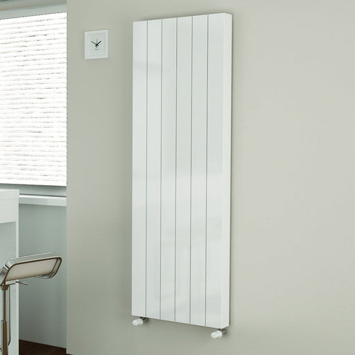 Kartell K-Flat Premium Type 10 vertical divided flat panel radiator in white gloss