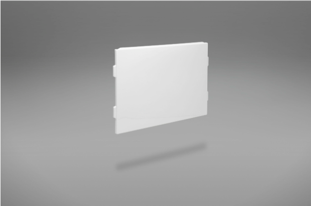 Carron Quantum L-shaped Carronite end bath panel in gloss white