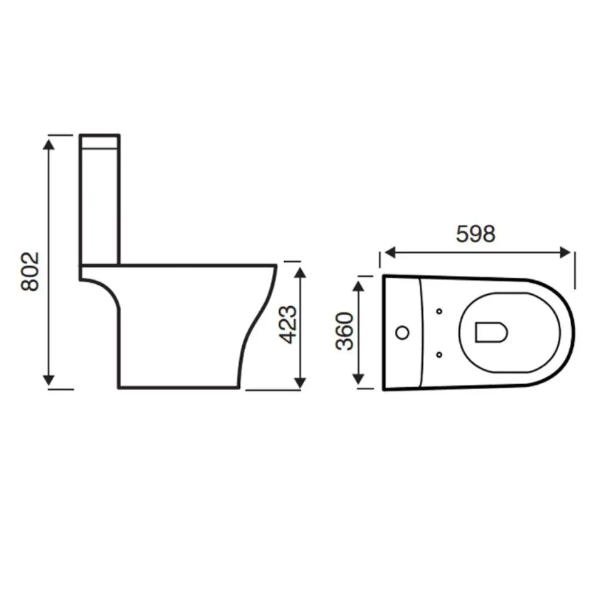 Kartell K-VIT Kameo Short Projection Rimless Pan- White Gloss (POT538KA)