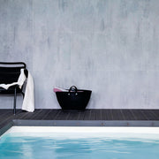 Wall&Water Cement Satin 600x300mm tile-effect wet wall panel in a modern bathroom