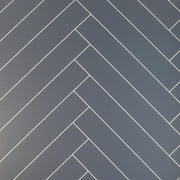 Wall&Water Nordic Blue Satin herringbone wet wall panel swatch