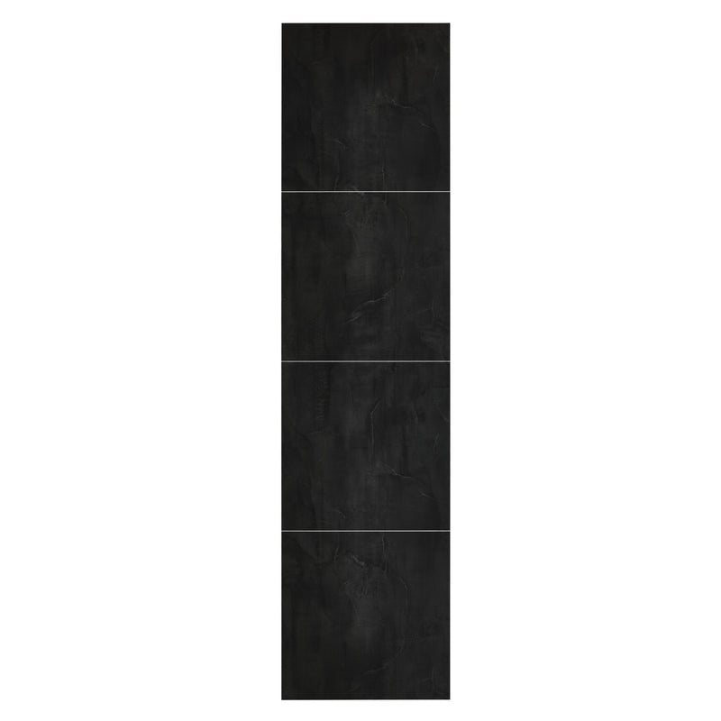 Wall&Water Black Velvet Satin wet wall panel close-up swatch