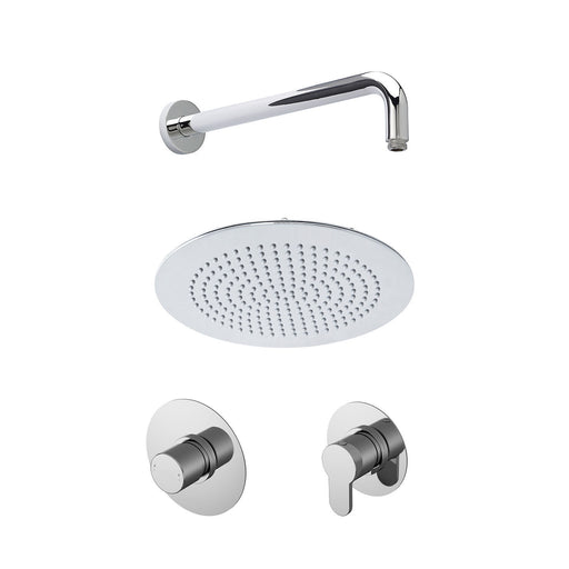 Nuie Arvan Chrome 1 Outlet Concealed Thermostatic Shower Valve Bundle — SBR124ST1