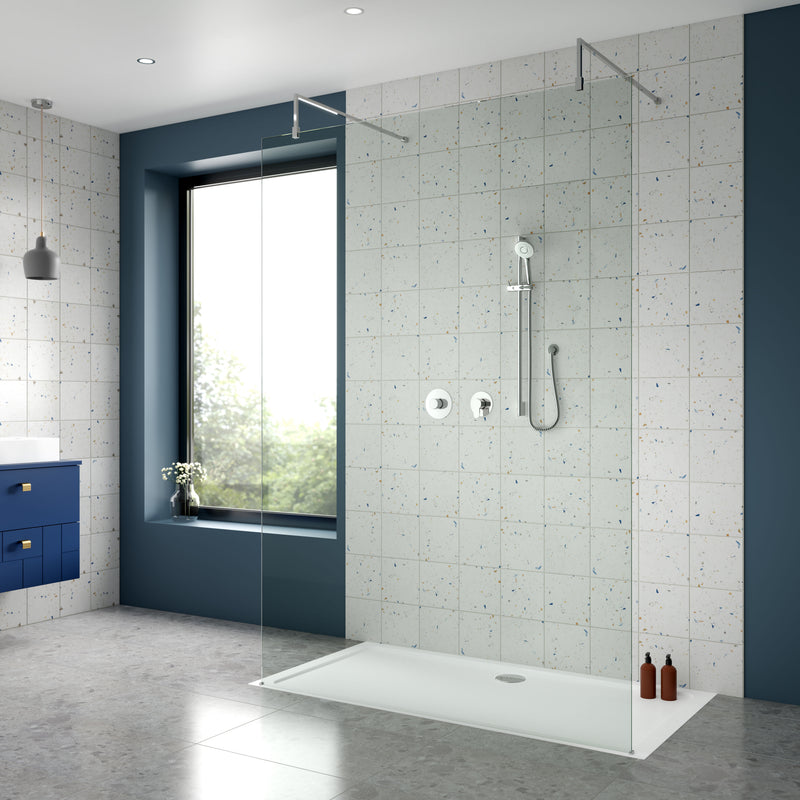 Nuie Arvan Chrome 1 Outlet Concealed Thermostatic Shower Valve Bundle lifestyle image 1