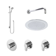 Nuie Arvan Chrome 2 Outlet Concealed Shower Valve with Stop Tap & Diverter — SBR128ST2