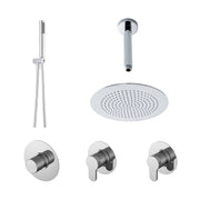 Nuie Arvan Chrome 2 Outlet Concealed Shower Valve with Stop Taps — SBR131ST2