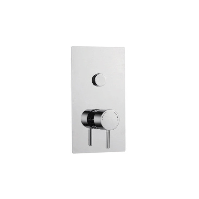 Kartell K-VIT Plan Single Round Push Button Concealed Thermostatic Shower Valve – Chrome (SHO006PL)