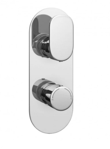 Kartell K-VIT Logik Option 1 Concealed Thermostatic Shower Set with Adjustable Slide Rail Kit – Chrome (SHO020LO)(SHO080DE)(SHO092OE)