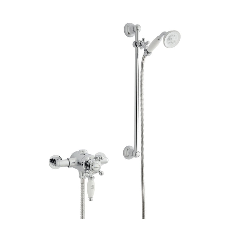 Kartell K-VIT Viktory Option 4 Exposed Thermostatic Shower with Adjustable Slide Rail Kit – Chrome (SHO036VI)(SHO100SR)