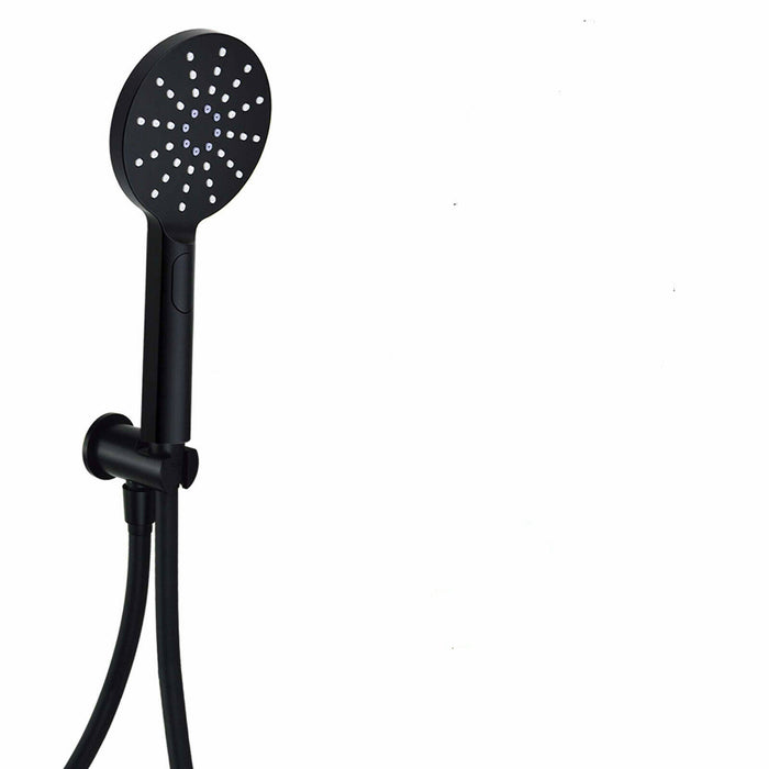 Kartell K-VIT Nero Round Outlet Elbow With Wall Bracket And Handset-Matt Black (SHO107NR)