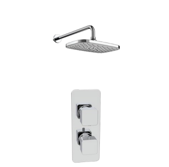Kartell K-VIT Kolt Option 3 Thermostatic Shower with Fixed Overhead Drencher – Chrome (SHO303KCP)(SHO305KCP)