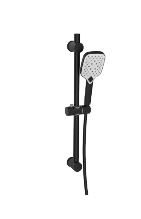 Kartell K-VIT Kolt Option 4 Thermostatic Concealed Shower with Adjustable Slide Rail Kit – Matt Black (SHO313KBL)(SHO312KBL)(SHO088NR)
