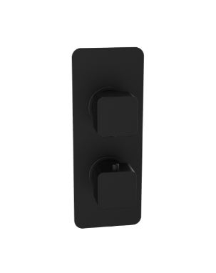 Kartell K-VIT Kolt Option 3 Thermostatic Shower with Fixed Overhead Drencher – Matt Black (SHO313KBL)(SHO315KBL)