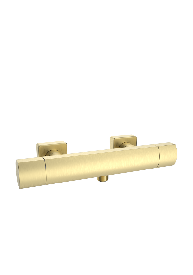 Kartell K-VIT Kolt Option 2 Thermostatic Bar Shower with Adjustable Slide Rail Kit – Brushed Brass (SHO321KBB)(SHO322KBB)