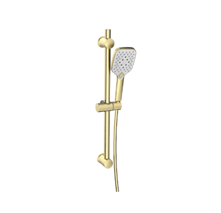 Kartell K-VIT Kolt Option 4 Thermostatic Concealed Shower with Adjustable Slide Rail Kit – Brushed Brass (SHO323KBB)(SHO322KBB)(SHO145OT)