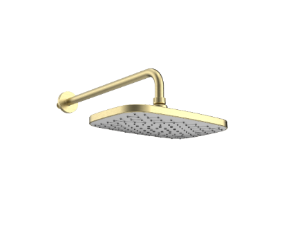 Kartell K-VIT Kolt Option 3 Thermostatic Shower with Fixed Overhead Drencher – Brushed Brass (SHO323KBB)(SHO325KBB)