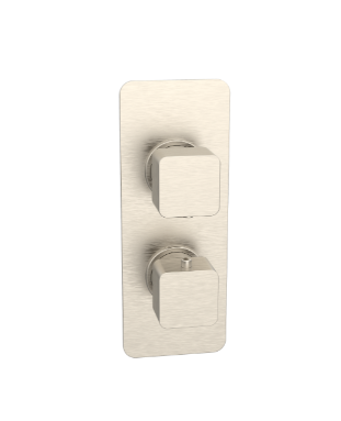Kartell K-VIT Kolt Option 3 Thermostatic Shower with Fixed Overhead Drencher – Brushed Nickel (SHO333KBN)(SHO335KBN)