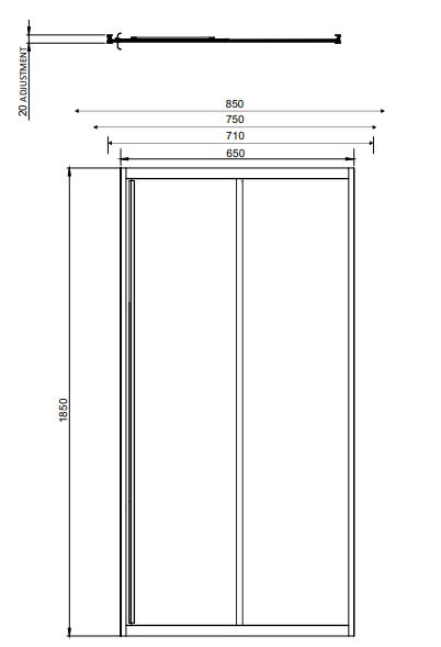 Kartell K-VIT KV6 Bi-Fold Door 800mm (SIX800BF)