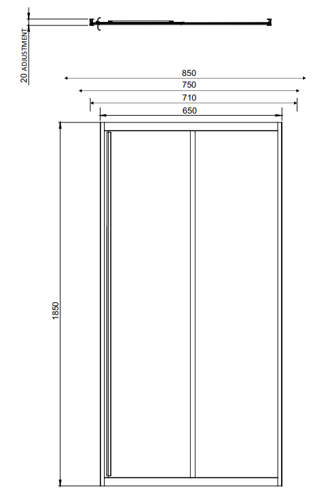 Kartell K-VIT KV6 Bi-Fold Door 760mm (SIX760BF)