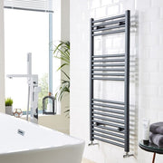 Kartell K-RAD 22mm Straight Heated Towel Rail 400mm x 1200mm Textured Grey
