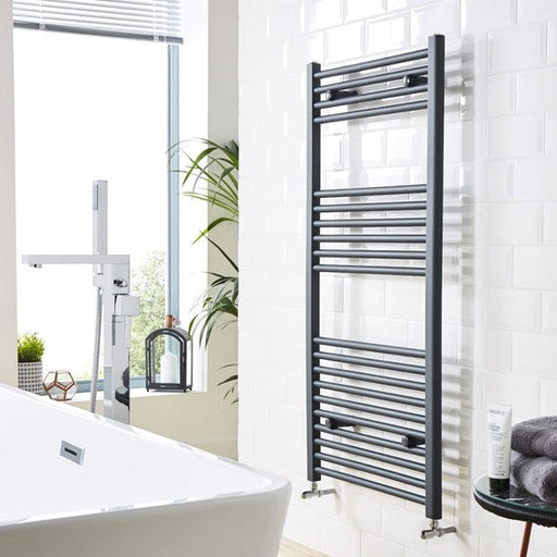 Kartell K-RAD 22mm Straight Heated Towel Rail 400mm x 1600mm Textured Grey