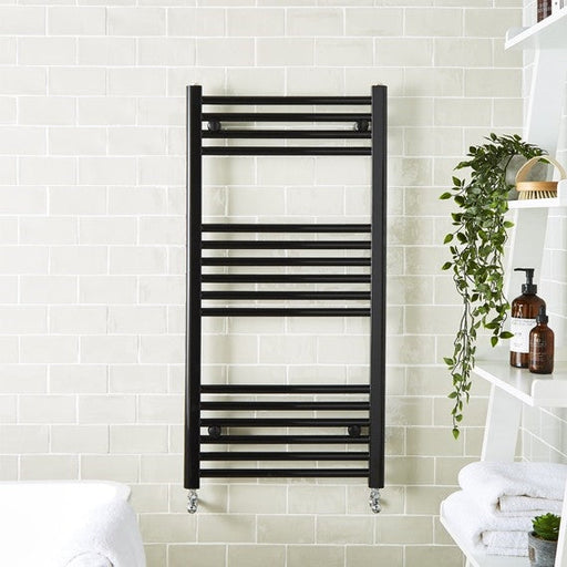 Kartell K-RAD 22mm Straight Heated Towel Rail Matt Black