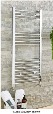Kartell K-RAD 22mm Straight Heated Towel Rail 600mm x 1000mm Chrome