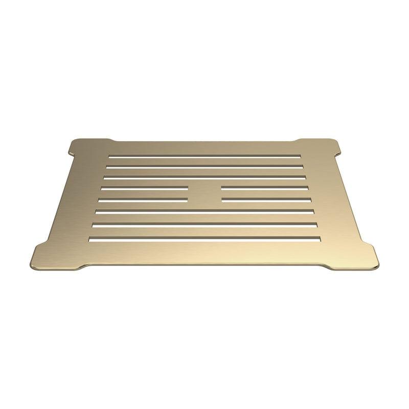 Nuie 90mm Fast Flow Shower Tray Waste with Grid - Brushed Brass