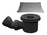 Nuie 90mm Fast Flow Shower Tray Waste with Grid - Brushed Pewter