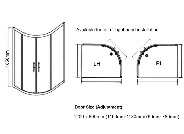 Kartell K-VIT Koncept Offset Quadrant Shower Screens