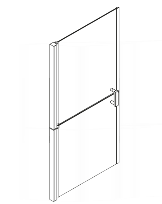 AKW Larenco Alcove Duo Shower Screens 800mm (26805)